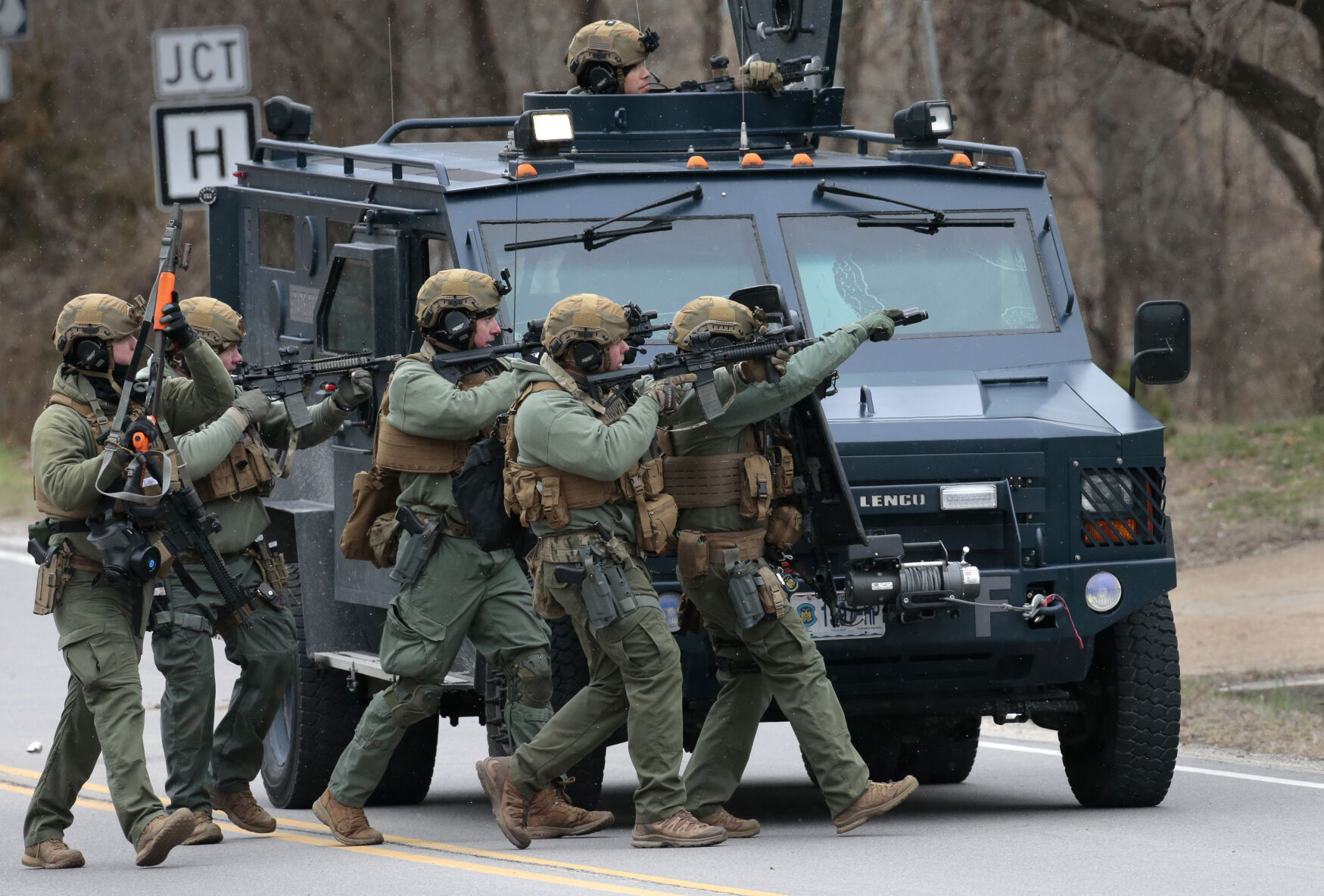 Standoff continues with man accused of shooting two Hermann police officers
